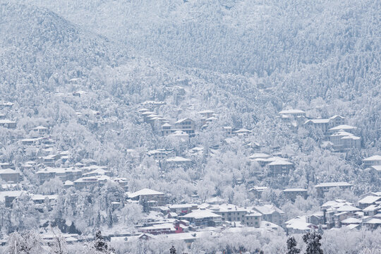 江西庐山风景区雪景风光