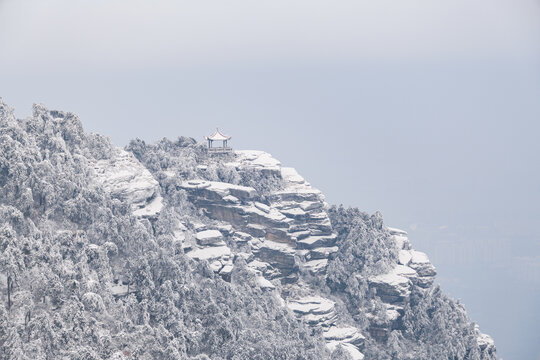 江西庐山风景区雪景风光