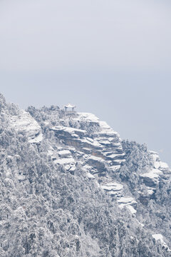 江西庐山风景区雪景风光