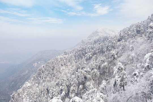 江西庐山风景区雪景风光