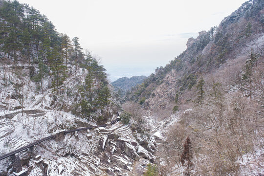 江西庐山风景区雪景风光