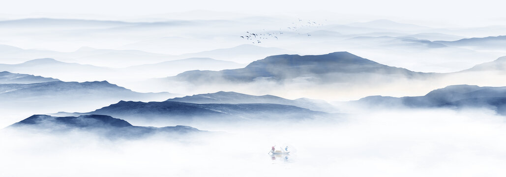水墨山水畫