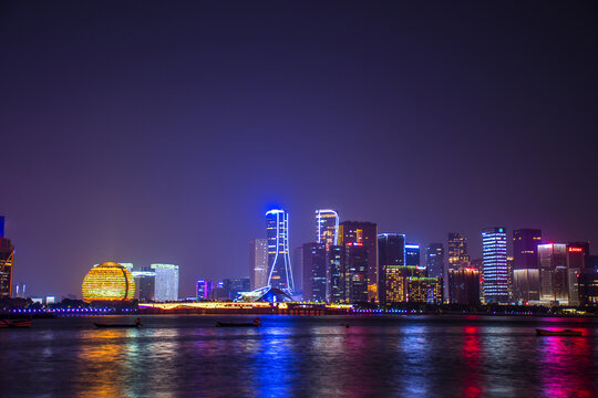 杭州钱塘江夜景