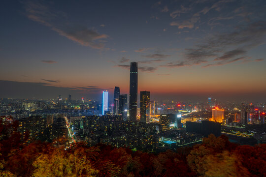 广东东莞城市风光日落晚霞