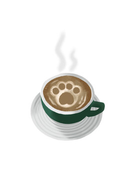 原创宠物猫爪咖啡杯喝热咖啡