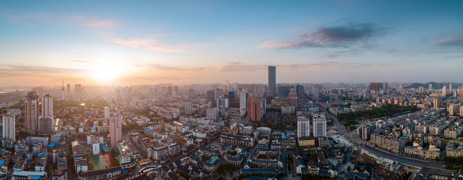 航拍徐州城市风貌全景大画幅