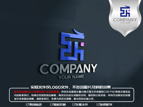 字母龙元素标志logo