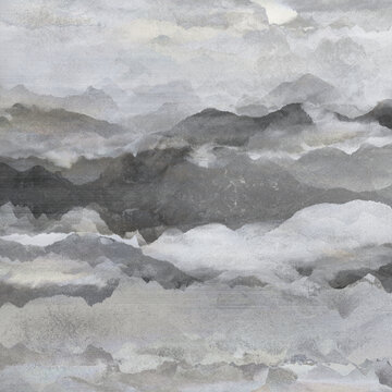 高清意境大氣客廳山水