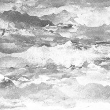 黑白潑墨山水