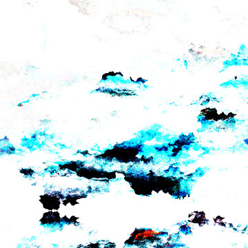 質(zhì)感藍色山水