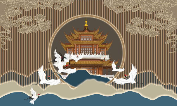 閣樓格柵背景墻