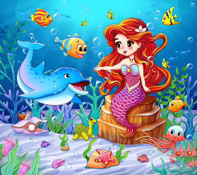 海底世界美人魚1