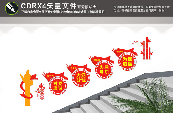 樓梯黨建文化墻