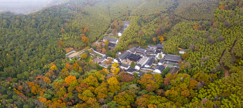 浙江安吉灵峰寺灵峰度假区秋色