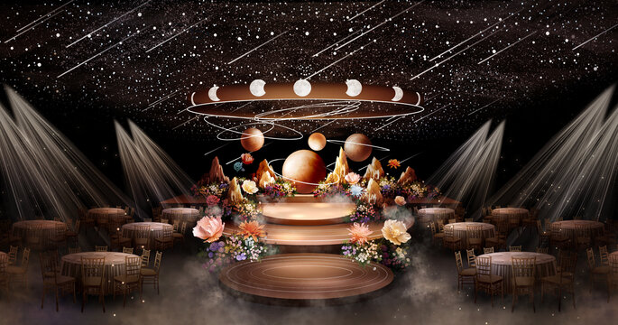 棕色星空婚禮