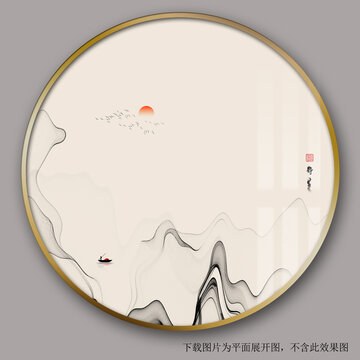 意境水墨山水裝飾畫