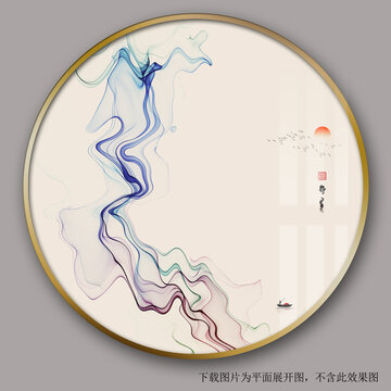五彩絲帶裝飾畫