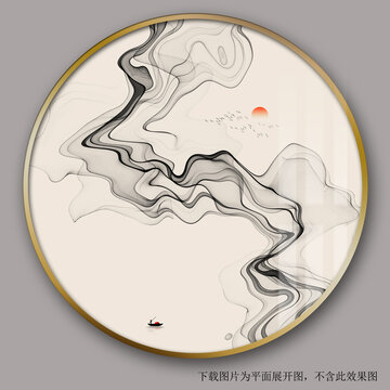 黑白線條無框畫