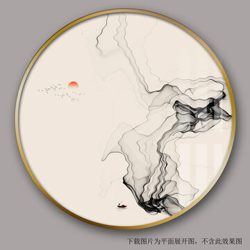 新中式線條裝飾畫