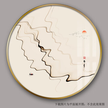 抽象幾何線條裝飾畫