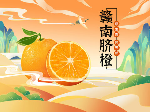 臍橙插畫包裝