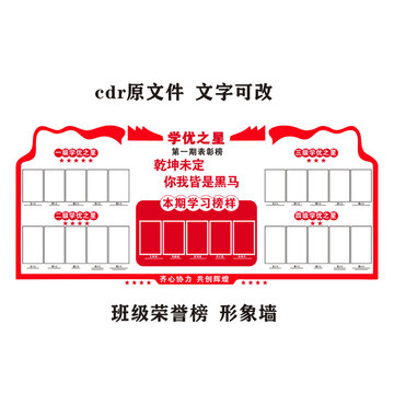 班級之星光榮榜榮譽(yù)形象墻