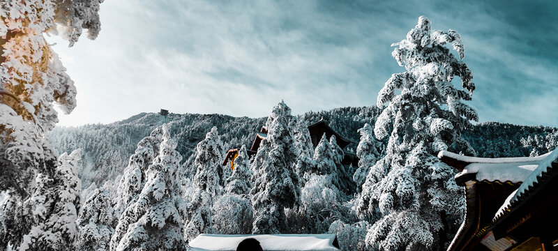 峨眉山雪景