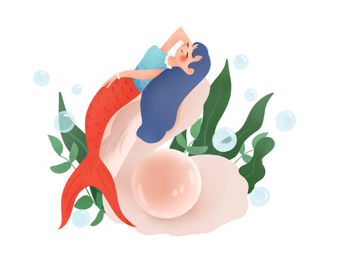 美人魚貝殼珍珠