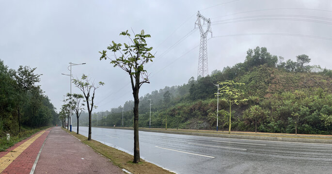 湿滑的道路