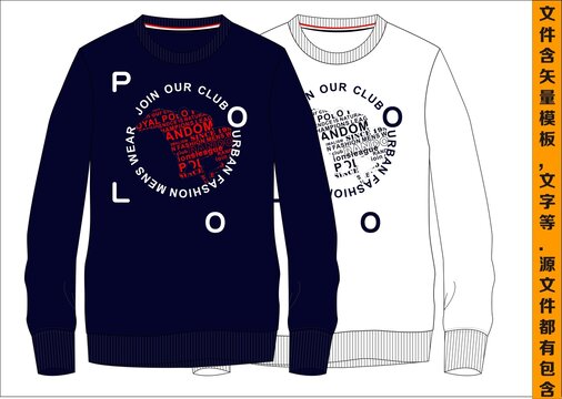 男裝圓領(lǐng)T恤長袖馬球POLO