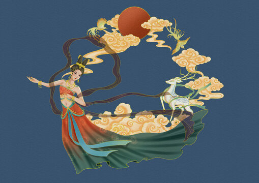 敦煌國風插畫