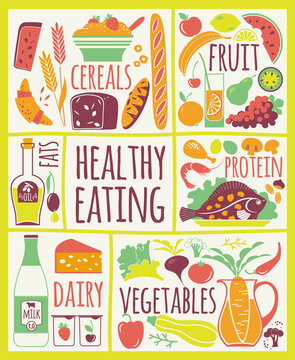 推广健康饮食插图海报