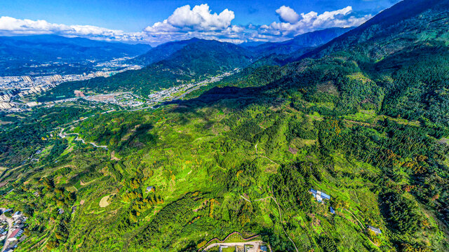 云峰山景区航拍后山马耳山