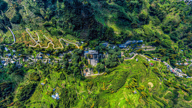 云峰山景区全景航拍