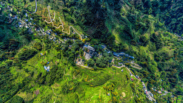 云峰山景区全景航拍