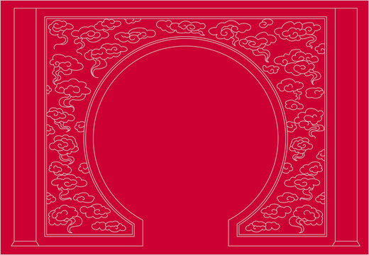 中式屏風(fēng)祥云