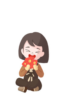 春節(jié)小女孩