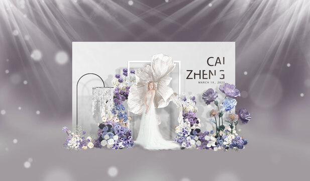 現(xiàn)代簡約紙花婚禮設(shè)計(jì)