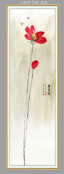 禪意荷花裝飾畫(huà)