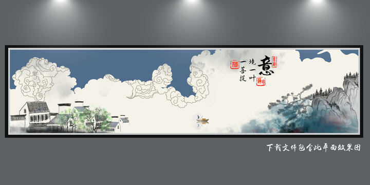 禪意背景墻