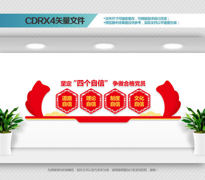 四個自信展板