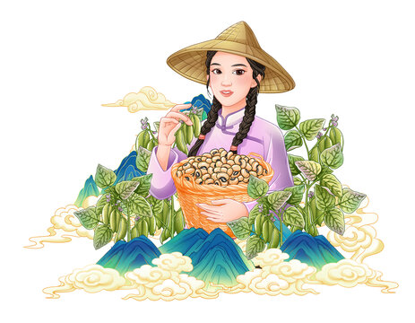 眉豆手繪插畫