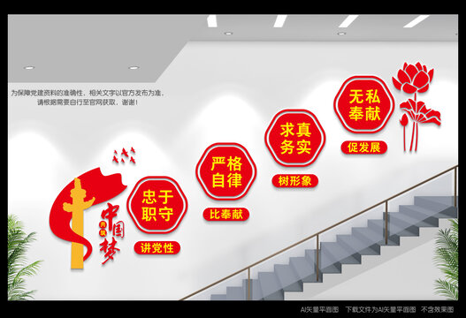 黨員樓梯間文化墻