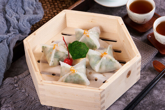 美味芥菜鲜虾饺