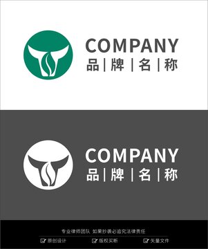 牛logo茶叶logo