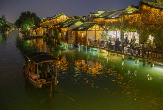 乌镇古镇夜景