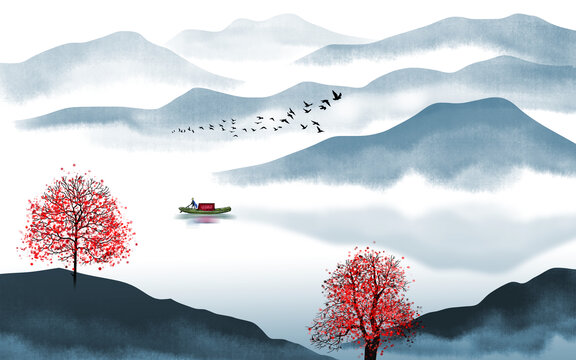 水墨山水畫