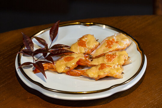 日式料理芝士焗虾
