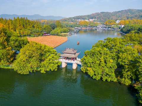 杭州西湖岳湖景区玉带桥