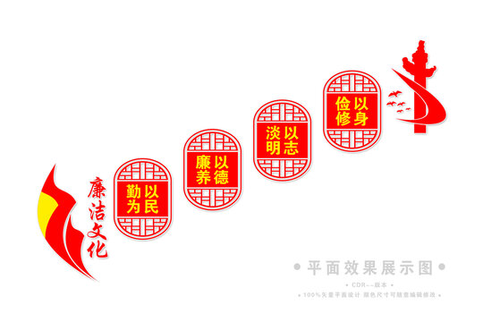 清廉樓梯文化墻